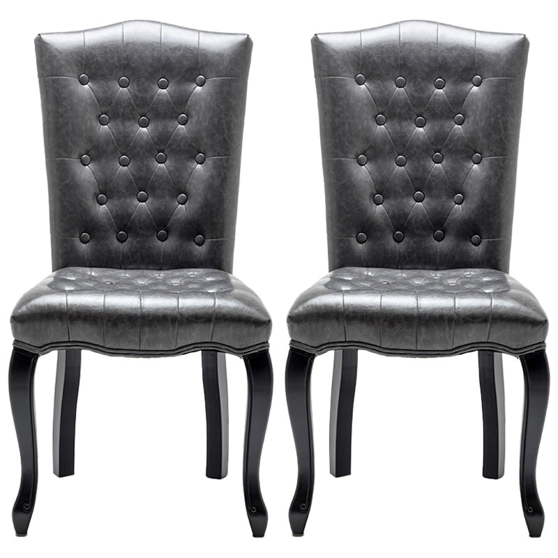 Wood Traditional Dining Side Chair with Color Cushion Parsons Chair for Home Dark Gray 2 Piece Set Clearhalo ' kitchen&dining_furn' 'Dining Chairs' 'Dining Tables & Seating' 'dining_chair' 'furn' 'furn_dining_chair' 'Furniture' 'furniture_dining_chair' 'Kitchen & Dining Furniture' 'kitchen' 3672648