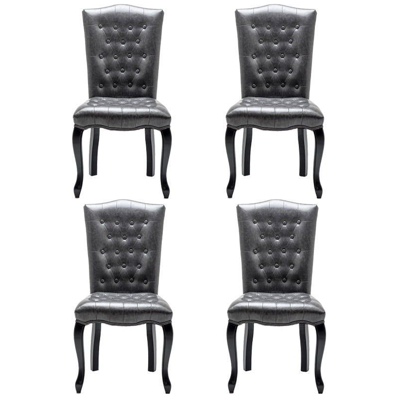 Wood Traditional Dining Side Chair with Color Cushion Parsons Chair for Home Dark Gray 4 Piece Set Clearhalo ' kitchen&dining_furn' 'Dining Chairs' 'Dining Tables & Seating' 'dining_chair' 'furn' 'furn_dining_chair' 'Furniture' 'furniture_dining_chair' 'Kitchen & Dining Furniture' 'kitchen' 3672649