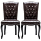 Wood Traditional Dining Side Chair with Color Cushion Parsons Chair for Home Brown 2 Piece Set Clearhalo ' kitchen&dining_furn' 'Dining Chairs' 'Dining Tables & Seating' 'dining_chair' 'furn' 'furn_dining_chair' 'Furniture' 'furniture_dining_chair' 'Kitchen & Dining Furniture' 'kitchen' 3672651