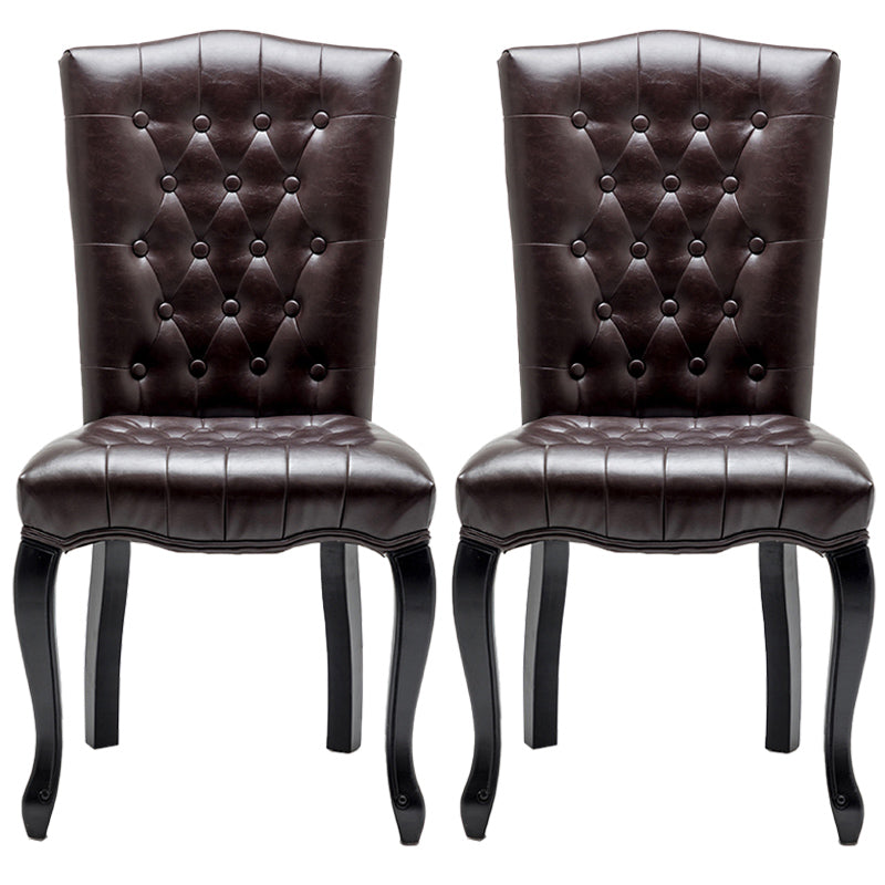 Wood Traditional Dining Side Chair with Color Cushion Parsons Chair for Home Brown 2 Piece Set Clearhalo ' kitchen&dining_furn' 'Dining Chairs' 'Dining Tables & Seating' 'dining_chair' 'furn' 'furn_dining_chair' 'Furniture' 'furniture_dining_chair' 'Kitchen & Dining Furniture' 'kitchen' 3672651