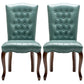 Wood Traditional Dining Side Chair with Color Cushion Parsons Chair for Home Blue-Green 2 Piece Set Clearhalo ' kitchen&dining_furn' 'Dining Chairs' 'Dining Tables & Seating' 'dining_chair' 'furn' 'furn_dining_chair' 'Furniture' 'furniture_dining_chair' 'Kitchen & Dining Furniture' 'kitchen' 3672657
