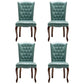 Wood Traditional Dining Side Chair with Color Cushion Parsons Chair for Home Blue-Green 4 Piece Set Clearhalo ' kitchen&dining_furn' 'Dining Chairs' 'Dining Tables & Seating' 'dining_chair' 'furn' 'furn_dining_chair' 'Furniture' 'furniture_dining_chair' 'Kitchen & Dining Furniture' 'kitchen' 3672658