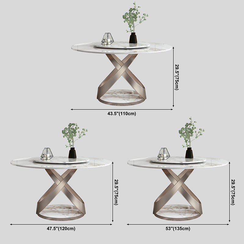 Modern Round Dining Table Sintered Stone Dining Table with Pedestal Table Clearhalo ' dining_table' 'Dining Tables & Seating' 'Dining Tables' 'furn' 'furn_dining_table' 'Furniture' 'furniture_dining_table' 'Kitchen & Dining Furniture' 'kitchen&dining_furn' 'kitchen' 'kitchen_dining_table' 3672669