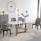 Metal Modern Rectangle Dining Table High Gloss White Sintered Stone Table for Dining Room Clearhalo ' dining_table' 'Dining Tables & Seating' 'Dining Tables' 'furn' 'furn_dining_table' 'Furniture' 'furniture_dining_table' 'Kitchen & Dining Furniture' 'kitchen&dining_furn' 'kitchen' 'kitchen_dining_table' 3672672
