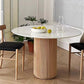 Round Shape White Dining Table Sintered Stone Table Contemporary with Pedestal Clearhalo ' dining_table' 'Dining Tables & Seating' 'Dining Tables' 'furn' 'furn_dining_table' 'Furniture' 'furniture_dining_table' 'Kitchen & Dining Furniture' 'kitchen&dining_furn' 'kitchen' 'kitchen_dining_table' 3672678