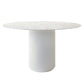 Round Shape White Dining Table Sintered Stone Table Contemporary with Pedestal White Without Chairs Clearhalo ' dining_table' 'Dining Tables & Seating' 'Dining Tables' 'furn' 'furn_dining_table' 'Furniture' 'furniture_dining_table' 'Kitchen & Dining Furniture' 'kitchen&dining_furn' 'kitchen' 'kitchen_dining_table' 3672679