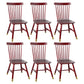 Traditional Wood Windsor Back Side Chair 19'' Wide Indoor Dining Chair Red Brown 6 Piece Set Clearhalo ' kitchen&dining_furn' 'Dining Chairs' 'Dining Tables & Seating' 'dining_chair' 'furn' 'furn_dining_chair' 'Furniture' 'furniture_dining_chair' 'Kitchen & Dining Furniture' 'kitchen' 3696637