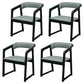 Modern Wood Indoor-Outdoor Chair with Arm Home Open Back Dining Side Chair Grey 4 Piece Set Black Clearhalo ' kitchen&dining_furn' 'Dining Chairs' 'Dining Tables & Seating' 'dining_chair' 'furn' 'furn_dining_chair' 'Furniture' 'furniture_dining_chair' 'Kitchen & Dining Furniture' 'kitchen' 3698198