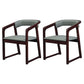 Modern Wood Indoor-Outdoor Chair with Arm Home Open Back Dining Side Chair Grey 2 Piece Set Walnut Clearhalo ' kitchen&dining_furn' 'Dining Chairs' 'Dining Tables & Seating' 'dining_chair' 'furn' 'furn_dining_chair' 'Furniture' 'furniture_dining_chair' 'Kitchen & Dining Furniture' 'kitchen' 3698201