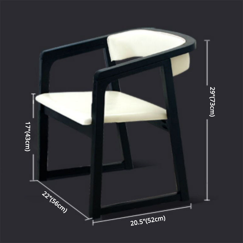 Modern Wood Indoor-Outdoor Chair with Arm Home Open Back Dining Side Chair Clearhalo ' kitchen&dining_furn' 'Dining Chairs' 'Dining Tables & Seating' 'dining_chair' 'furn' 'furn_dining_chair' 'Furniture' 'furniture_dining_chair' 'Kitchen & Dining Furniture' 'kitchen' 3698210