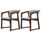 Modern Wood Indoor-Outdoor Chair with Arm Home Open Back Dining Side Chair Light Gray 2 Piece Set Walnut Clearhalo ' kitchen&dining_furn' 'Dining Chairs' 'Dining Tables & Seating' 'dining_chair' 'furn' 'furn_dining_chair' 'Furniture' 'furniture_dining_chair' 'Kitchen & Dining Furniture' 'kitchen' 3698211