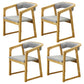 Modern Wood Indoor-Outdoor Chair with Arm Home Open Back Dining Side Chair Light Gray 4 Piece Set Natural Wood Clearhalo ' kitchen&dining_furn' 'Dining Chairs' 'Dining Tables & Seating' 'dining_chair' 'furn' 'furn_dining_chair' 'Furniture' 'furniture_dining_chair' 'Kitchen & Dining Furniture' 'kitchen' 3698215