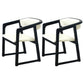 Modern Wood Indoor-Outdoor Chair with Arm Home Open Back Dining Side Chair White 2 Piece Set Black Clearhalo ' kitchen&dining_furn' 'Dining Chairs' 'Dining Tables & Seating' 'dining_chair' 'furn' 'furn_dining_chair' 'Furniture' 'furniture_dining_chair' 'Kitchen & Dining Furniture' 'kitchen' 3698216