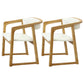 Modern Wood Indoor-Outdoor Chair with Arm Home Open Back Dining Side Chair White 2 Piece Set Natural Wood Clearhalo ' kitchen&dining_furn' 'Dining Chairs' 'Dining Tables & Seating' 'dining_chair' 'furn' 'furn_dining_chair' 'Furniture' 'furniture_dining_chair' 'Kitchen & Dining Furniture' 'kitchen' 3698219
