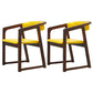 Modern Wood Indoor-Outdoor Chair with Arm Home Open Back Dining Side Chair Yellow 2 Piece Set Walnut Clearhalo ' kitchen&dining_furn' 'Dining Chairs' 'Dining Tables & Seating' 'dining_chair' 'furn' 'furn_dining_chair' 'Furniture' 'furniture_dining_chair' 'Kitchen & Dining Furniture' 'kitchen' 3698230
