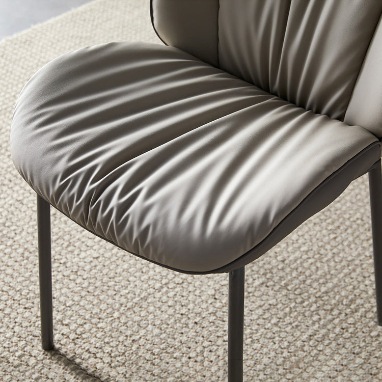 Home Scandinavian Side Chair Upholstered Wingback Metal Dining Room Chair Clearhalo ' kitchen&dining_furn' 'Dining Chairs' 'Dining Tables & Seating' 'dining_chair' 'furn' 'furn_dining_chair' 'Furniture' 'furniture_dining_chair' 'Kitchen & Dining Furniture' 'kitchen' 3701955