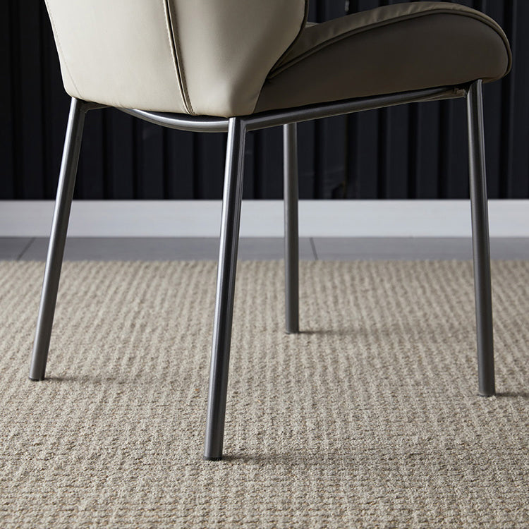 Home Scandinavian Side Chair Upholstered Wingback Metal Dining Room Chair Clearhalo ' kitchen&dining_furn' 'Dining Chairs' 'Dining Tables & Seating' 'dining_chair' 'furn' 'furn_dining_chair' 'Furniture' 'furniture_dining_chair' 'Kitchen & Dining Furniture' 'kitchen' 3701957