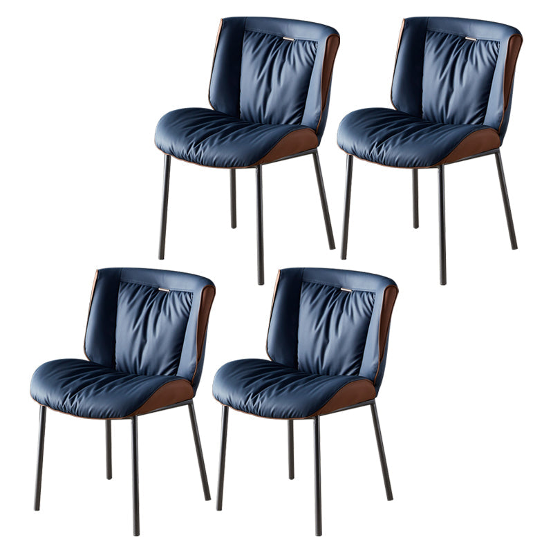 Home Scandinavian Side Chair Upholstered Wingback Metal Dining Room Chair Royal Blue 4 Piece Set Gray Clearhalo ' kitchen&dining_furn' 'Dining Chairs' 'Dining Tables & Seating' 'dining_chair' 'furn' 'furn_dining_chair' 'Furniture' 'furniture_dining_chair' 'Kitchen & Dining Furniture' 'kitchen' 3701962