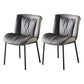 Home Scandinavian Side Chair Upholstered Wingback Metal Dining Room Chair Light Gray 2 Piece Set Black Clearhalo ' kitchen&dining_furn' 'Dining Chairs' 'Dining Tables & Seating' 'dining_chair' 'furn' 'furn_dining_chair' 'Furniture' 'furniture_dining_chair' 'Kitchen & Dining Furniture' 'kitchen' 3701970