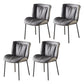 Home Scandinavian Side Chair Upholstered Wingback Metal Dining Room Chair Light Gray 4 Piece Set Gray Clearhalo ' kitchen&dining_furn' 'Dining Chairs' 'Dining Tables & Seating' 'dining_chair' 'furn' 'furn_dining_chair' 'Furniture' 'furniture_dining_chair' 'Kitchen & Dining Furniture' 'kitchen' 3701977