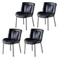 Home Scandinavian Side Chair Upholstered Wingback Metal Dining Room Chair Black-Gray 4 Piece Set Gray Clearhalo ' kitchen&dining_furn' 'Dining Chairs' 'Dining Tables & Seating' 'dining_chair' 'furn' 'furn_dining_chair' 'Furniture' 'furniture_dining_chair' 'Kitchen & Dining Furniture' 'kitchen' 3701983