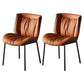 Home Scandinavian Side Chair Upholstered Wingback Metal Dining Room Chair Orange 2 Piece Set Black Clearhalo ' kitchen&dining_furn' 'Dining Chairs' 'Dining Tables & Seating' 'dining_chair' 'furn' 'furn_dining_chair' 'Furniture' 'furniture_dining_chair' 'Kitchen & Dining Furniture' 'kitchen' 3701985