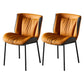 Home Scandinavian Side Chair Upholstered Wingback Metal Dining Room Chair Orange-Gray 2 Piece Set Black Clearhalo ' kitchen&dining_furn' 'Dining Chairs' 'Dining Tables & Seating' 'dining_chair' 'furn' 'furn_dining_chair' 'Furniture' 'furniture_dining_chair' 'Kitchen & Dining Furniture' 'kitchen' 3701988