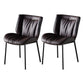 Home Scandinavian Side Chair Upholstered Wingback Metal Dining Room Chair Brown 2 Piece Set Black Clearhalo ' kitchen&dining_furn' 'Dining Chairs' 'Dining Tables & Seating' 'dining_chair' 'furn' 'furn_dining_chair' 'Furniture' 'furniture_dining_chair' 'Kitchen & Dining Furniture' 'kitchen' 3701994