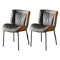 Home Scandinavian Side Chair Upholstered Wingback Metal Dining Room Chair Gray-Orange 2 Piece Set Black Clearhalo ' kitchen&dining_furn' 'Dining Chairs' 'Dining Tables & Seating' 'dining_chair' 'furn' 'furn_dining_chair' 'Furniture' 'furniture_dining_chair' 'Kitchen & Dining Furniture' 'kitchen' 3701997