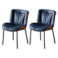 Home Scandinavian Side Chair Upholstered Wingback Metal Dining Room Chair Royal Blue 2 Piece Set Black Clearhalo ' kitchen&dining_furn' 'Dining Chairs' 'Dining Tables & Seating' 'dining_chair' 'furn' 'furn_dining_chair' 'Furniture' 'furniture_dining_chair' 'Kitchen & Dining Furniture' 'kitchen' 3702003