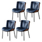 Home Scandinavian Side Chair Upholstered Wingback Metal Dining Room Chair Royal Blue 4 Piece Set Black Clearhalo ' kitchen&dining_furn' 'Dining Chairs' 'Dining Tables & Seating' 'dining_chair' 'furn' 'furn_dining_chair' 'Furniture' 'furniture_dining_chair' 'Kitchen & Dining Furniture' 'kitchen' 3702004