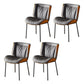 Home Scandinavian Side Chair Upholstered Wingback Metal Dining Room Chair Gray-Orange 4 Piece Set Gray Clearhalo ' kitchen&dining_furn' 'Dining Chairs' 'Dining Tables & Seating' 'dining_chair' 'furn' 'furn_dining_chair' 'Furniture' 'furniture_dining_chair' 'Kitchen & Dining Furniture' 'kitchen' 3702007