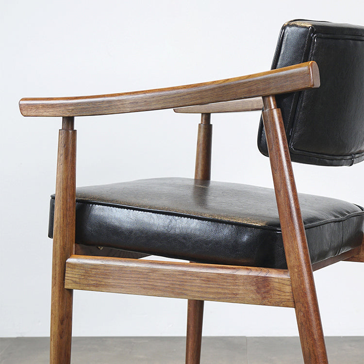 Scandinavian Style Wood Dining Chairs Home Open Back Dining Side Chair with Arm Clearhalo ' kitchen&dining_furn' 'Dining Chairs' 'Dining Tables & Seating' 'dining_chair' 'furn' 'furn_dining_chair' 'Furniture' 'furniture_dining_chair' 'Kitchen & Dining Furniture' 'kitchen' 3702023