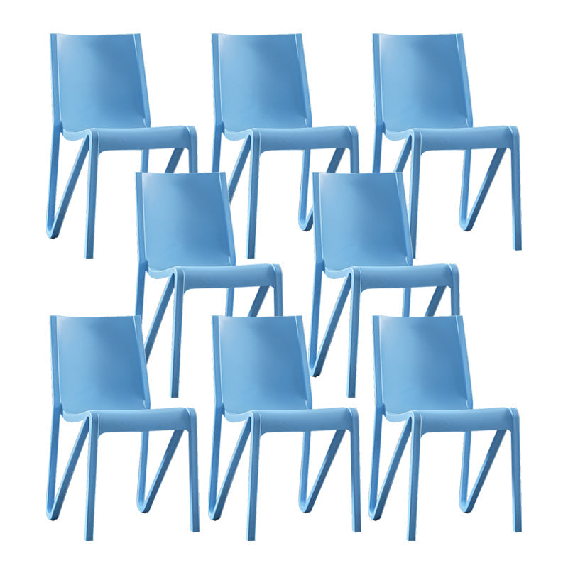 Scandinavian Home Side Chair Solid Back Plastic Multicolor Dining Room Chair Blue 8 Piece Set Clearhalo ' kitchen&dining_furn' 'Dining Chairs' 'Dining Tables & Seating' 'dining_chair' 'furn' 'furn_dining_chair' 'Furniture' 'furniture_dining_chair' 'Kitchen & Dining Furniture' 'kitchen' 3702056