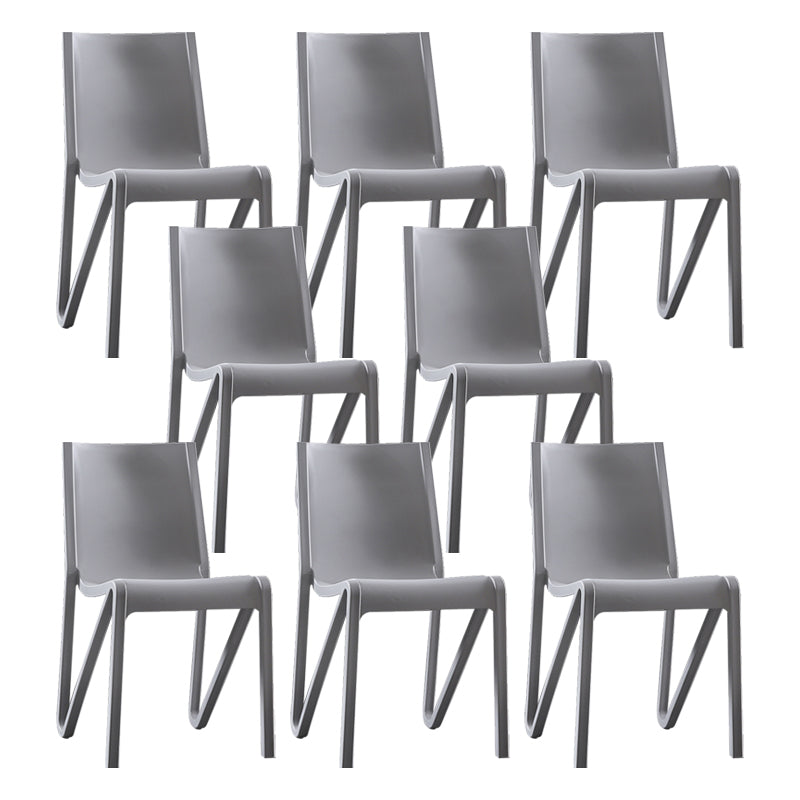 Scandinavian Home Side Chair Solid Back Plastic Multicolor Dining Room Chair Grey 8 Piece Set Clearhalo ' kitchen&dining_furn' 'Dining Chairs' 'Dining Tables & Seating' 'dining_chair' 'furn' 'furn_dining_chair' 'Furniture' 'furniture_dining_chair' 'Kitchen & Dining Furniture' 'kitchen' 3702059