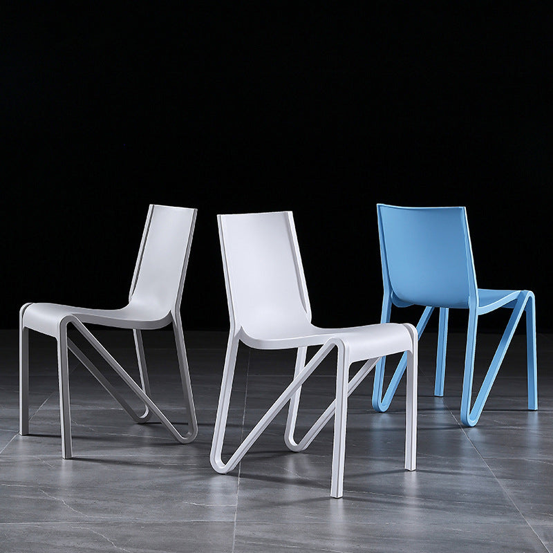 Scandinavian Home Side Chair Solid Back Plastic Multicolor Dining Room Chair Clearhalo ' kitchen&dining_furn' 'Dining Chairs' 'Dining Tables & Seating' 'dining_chair' 'furn' 'furn_dining_chair' 'Furniture' 'furniture_dining_chair' 'Kitchen & Dining Furniture' 'kitchen' 3702060