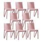 Scandinavian Home Side Chair Solid Back Plastic Multicolor Dining Room Chair Pink 8 Piece Set Clearhalo ' kitchen&dining_furn' 'Dining Chairs' 'Dining Tables & Seating' 'dining_chair' 'furn' 'furn_dining_chair' 'Furniture' 'furniture_dining_chair' 'Kitchen & Dining Furniture' 'kitchen' 3702067