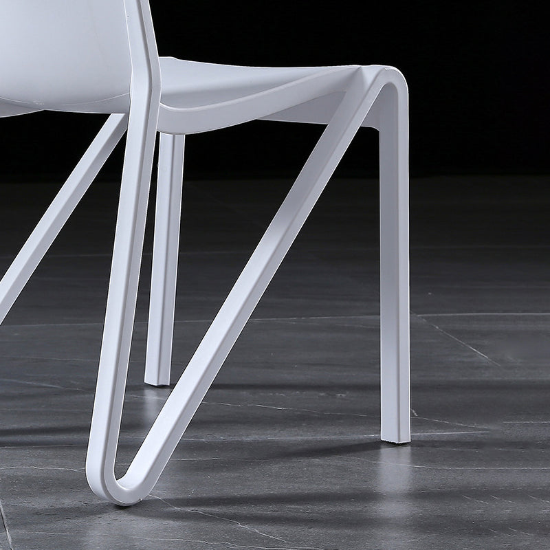 Scandinavian Home Side Chair Solid Back Plastic Multicolor Dining Room Chair Clearhalo ' kitchen&dining_furn' 'Dining Chairs' 'Dining Tables & Seating' 'dining_chair' 'furn' 'furn_dining_chair' 'Furniture' 'furniture_dining_chair' 'Kitchen & Dining Furniture' 'kitchen' 3702068