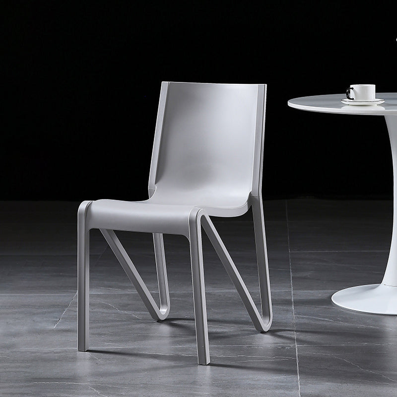 Scandinavian Home Side Chair Solid Back Plastic Multicolor Dining Room Chair Clearhalo ' kitchen&dining_furn' 'Dining Chairs' 'Dining Tables & Seating' 'dining_chair' 'furn' 'furn_dining_chair' 'Furniture' 'furniture_dining_chair' 'Kitchen & Dining Furniture' 'kitchen' 3702070