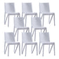 Scandinavian Home Side Chair Solid Back Plastic Multicolor Dining Room Chair White 8 Piece Set Clearhalo ' kitchen&dining_furn' 'Dining Chairs' 'Dining Tables & Seating' 'dining_chair' 'furn' 'furn_dining_chair' 'Furniture' 'furniture_dining_chair' 'Kitchen & Dining Furniture' 'kitchen' 3702071