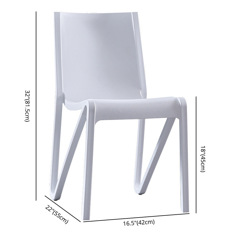 Scandinavian Home Side Chair Solid Back Plastic Multicolor Dining Room Chair Clearhalo ' kitchen&dining_furn' 'Dining Chairs' 'Dining Tables & Seating' 'dining_chair' 'furn' 'furn_dining_chair' 'Furniture' 'furniture_dining_chair' 'Kitchen & Dining Furniture' 'kitchen' 3702072