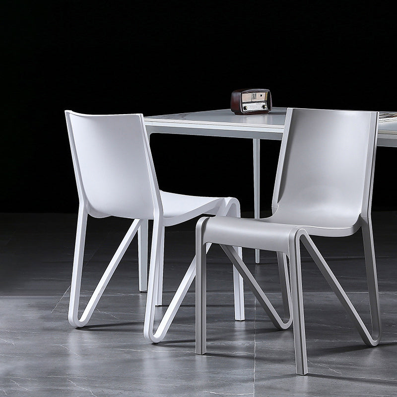 Scandinavian Home Side Chair Solid Back Plastic Multicolor Dining Room Chair Clearhalo ' kitchen&dining_furn' 'Dining Chairs' 'Dining Tables & Seating' 'dining_chair' 'furn' 'furn_dining_chair' 'Furniture' 'furniture_dining_chair' 'Kitchen & Dining Furniture' 'kitchen' 3702073