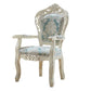 European Style Birch Cotton Arm Chair Light Color Solid Back Dining Chair with White Legs Clearhalo ' kitchen&dining_furn' 'Dining Chairs' 'Dining Tables & Seating' 'dining_chair' 'furn' 'furn_dining_chair' 'Furniture' 'furniture_dining_chair' 'Kitchen & Dining Furniture' 'kitchen' 3702086