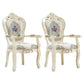 European Style Birch Cotton Arm Chair Light Color Solid Back Dining Chair with White Legs Blue-White 2 Piece Set Clearhalo ' kitchen&dining_furn' 'Dining Chairs' 'Dining Tables & Seating' 'dining_chair' 'furn' 'furn_dining_chair' 'Furniture' 'furniture_dining_chair' 'Kitchen & Dining Furniture' 'kitchen' 3702095