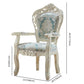 European Style Birch Cotton Arm Chair Light Color Solid Back Dining Chair with White Legs Clearhalo ' kitchen&dining_furn' 'Dining Chairs' 'Dining Tables & Seating' 'dining_chair' 'furn' 'furn_dining_chair' 'Furniture' 'furniture_dining_chair' 'Kitchen & Dining Furniture' 'kitchen' 3702097