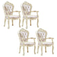 European Style Birch Cotton Arm Chair Light Color Solid Back Dining Chair with White Legs Dark Khaki 4 Piece Set Clearhalo ' kitchen&dining_furn' 'Dining Chairs' 'Dining Tables & Seating' 'dining_chair' 'furn' 'furn_dining_chair' 'Furniture' 'furniture_dining_chair' 'Kitchen & Dining Furniture' 'kitchen' 3702102