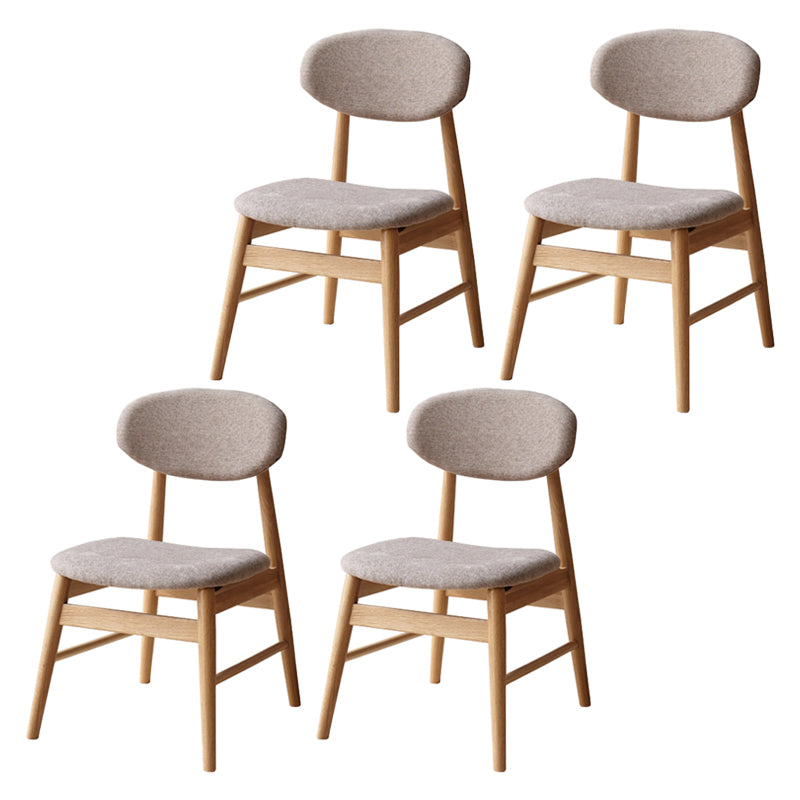 Nordic Wooden Dining Chair with 4 Legs 32"H Open Back Dining Side Chair for Restaurant Coffee 4 Piece Set Clearhalo ' kitchen&dining_furn' 'Dining Chairs' 'Dining Tables & Seating' 'dining_chair' 'furn' 'furn_dining_chair' 'Furniture' 'furniture_dining_chair' 'Kitchen & Dining Furniture' 'kitchen' 3702114