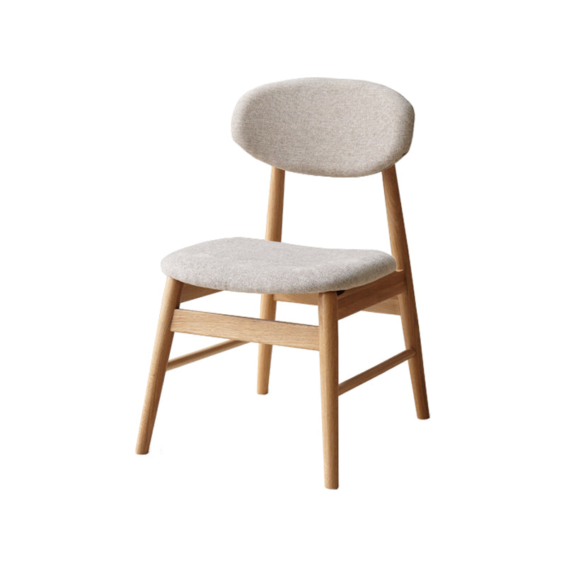 Nordic Wooden Dining Chair with 4 Legs 32"H Open Back Dining Side Chair for Restaurant Off-White 1 Piece Clearhalo ' kitchen&dining_furn' 'Dining Chairs' 'Dining Tables & Seating' 'dining_chair' 'furn' 'furn_dining_chair' 'Furniture' 'furniture_dining_chair' 'Kitchen & Dining Furniture' 'kitchen' 3702116