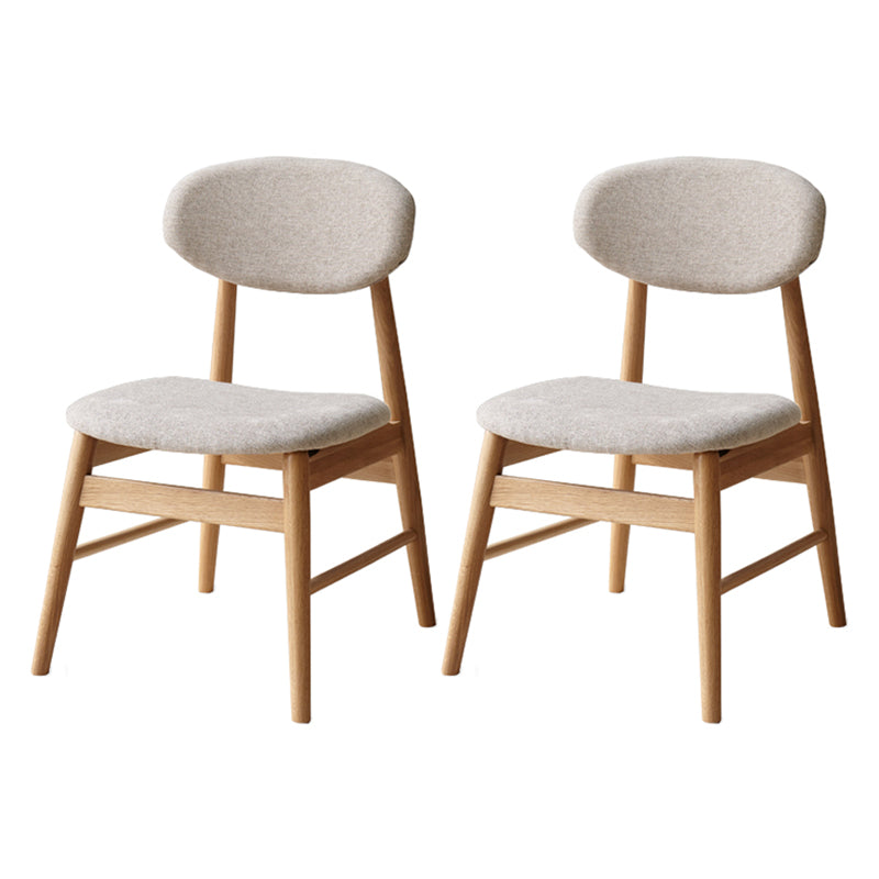 Nordic Wooden Dining Chair with 4 Legs 32"H Open Back Dining Side Chair for Restaurant Off-White 2 Piece Set Clearhalo ' kitchen&dining_furn' 'Dining Chairs' 'Dining Tables & Seating' 'dining_chair' 'furn' 'furn_dining_chair' 'Furniture' 'furniture_dining_chair' 'Kitchen & Dining Furniture' 'kitchen' 3702119