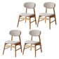 Nordic Wooden Dining Chair with 4 Legs 32"H Open Back Dining Side Chair for Restaurant Off-White 4 Piece Set Clearhalo ' kitchen&dining_furn' 'Dining Chairs' 'Dining Tables & Seating' 'dining_chair' 'furn' 'furn_dining_chair' 'Furniture' 'furniture_dining_chair' 'Kitchen & Dining Furniture' 'kitchen' 3702120